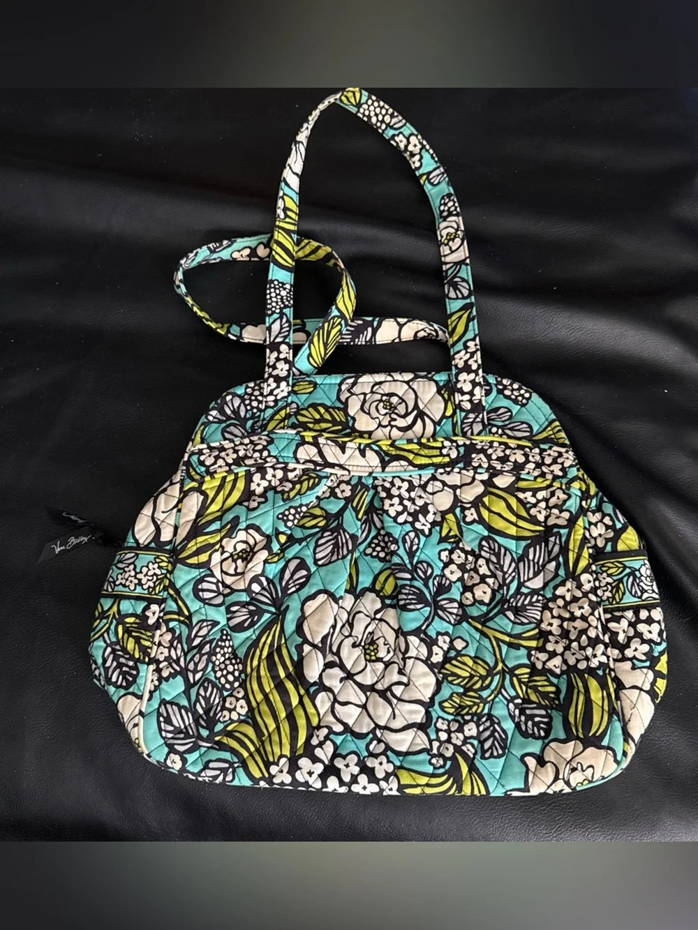 Vera Bradley ISLAND BLOOMS (retired) Sweet Pleat Handbag Purse